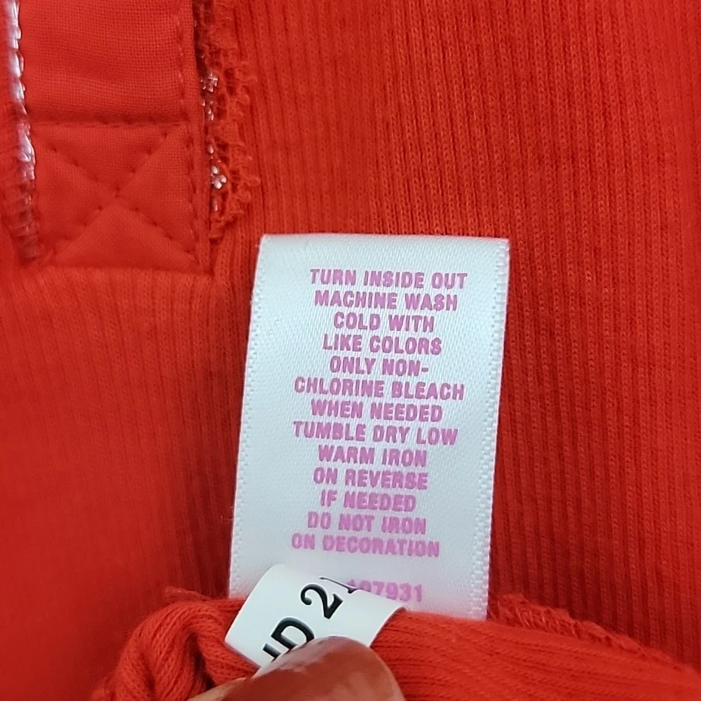 Justice LOT Of 2 Red & Purple Ribbed Fabric Long Sleeve Tops 10